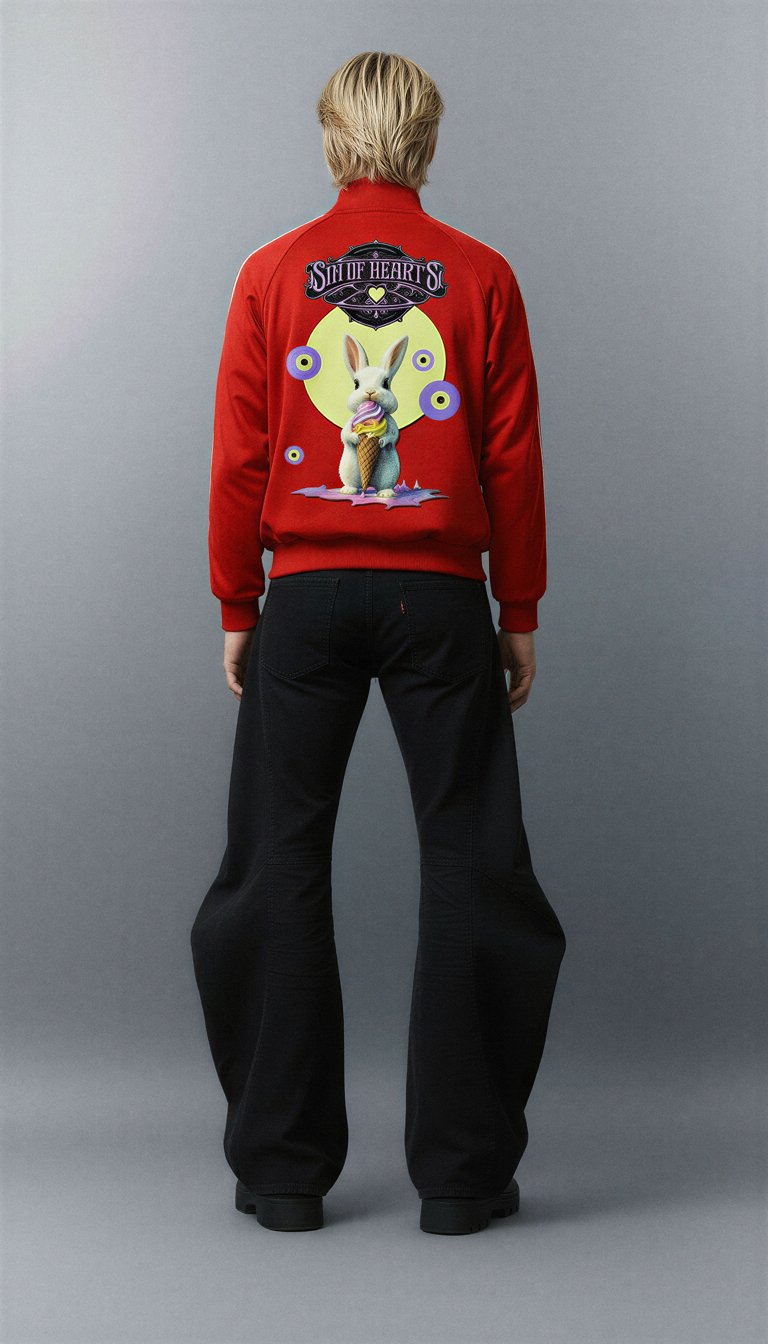 Red Graphic Jersey Jacket (PRE-ORDER NOW)