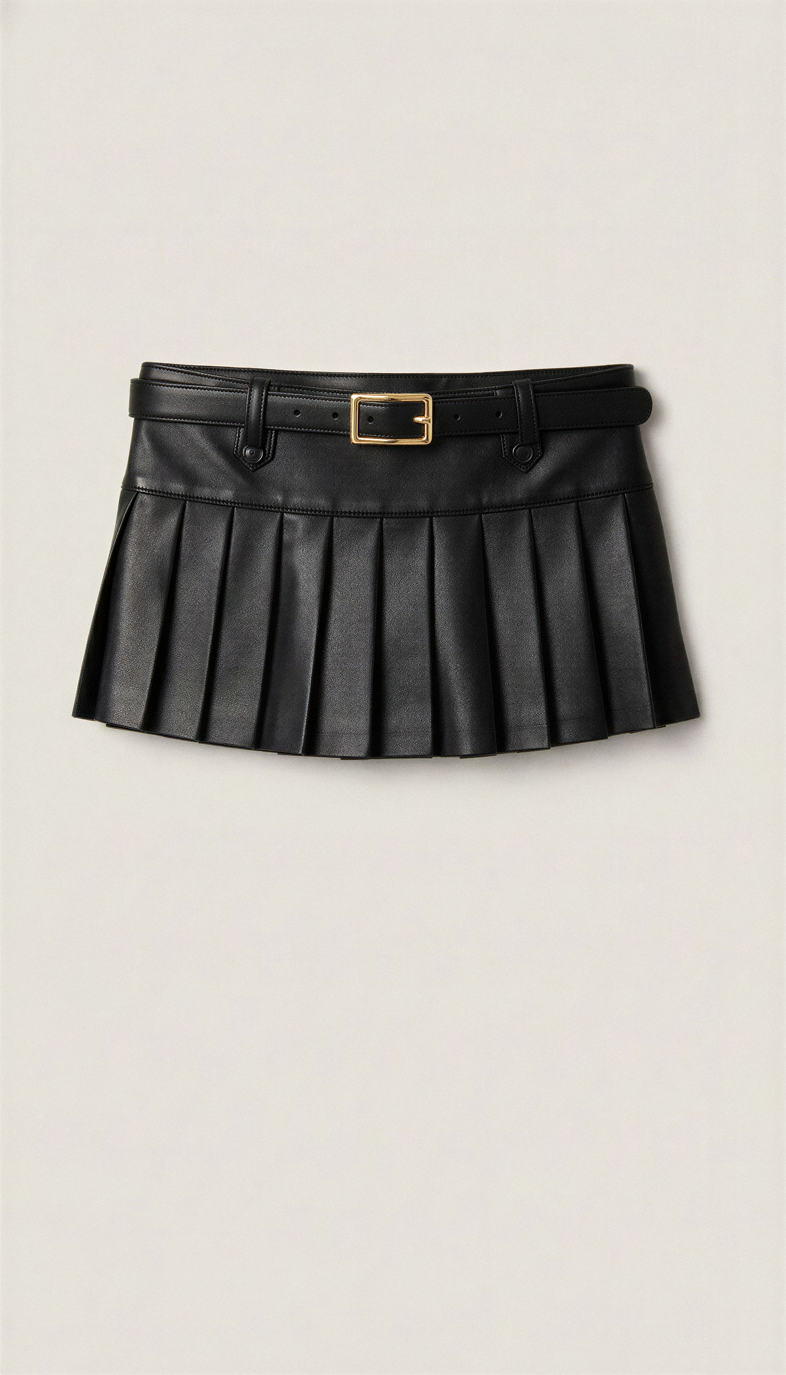 Pleated Leather Mini Skirt (LIMITED EDITION-PREORDER NOW)