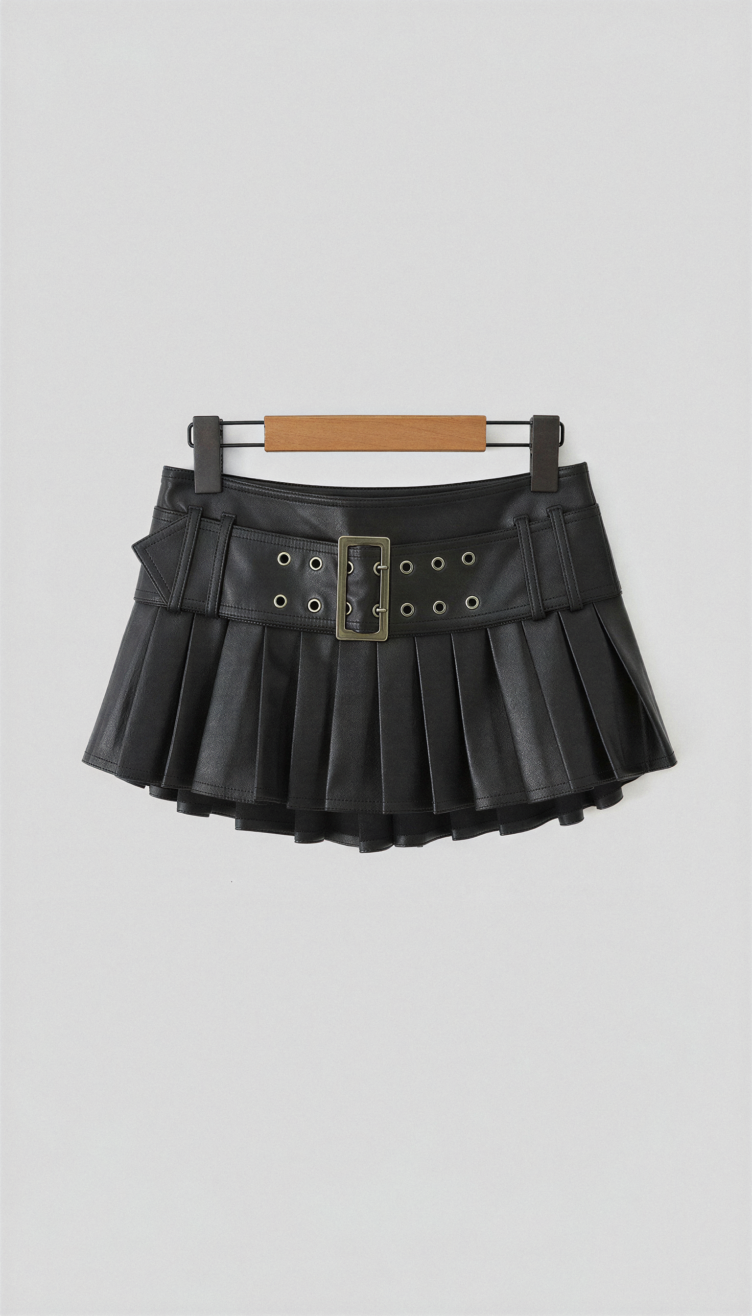 Pleated Leather Mini Skirt (LIMITED EDITION-PREORDER NOW)