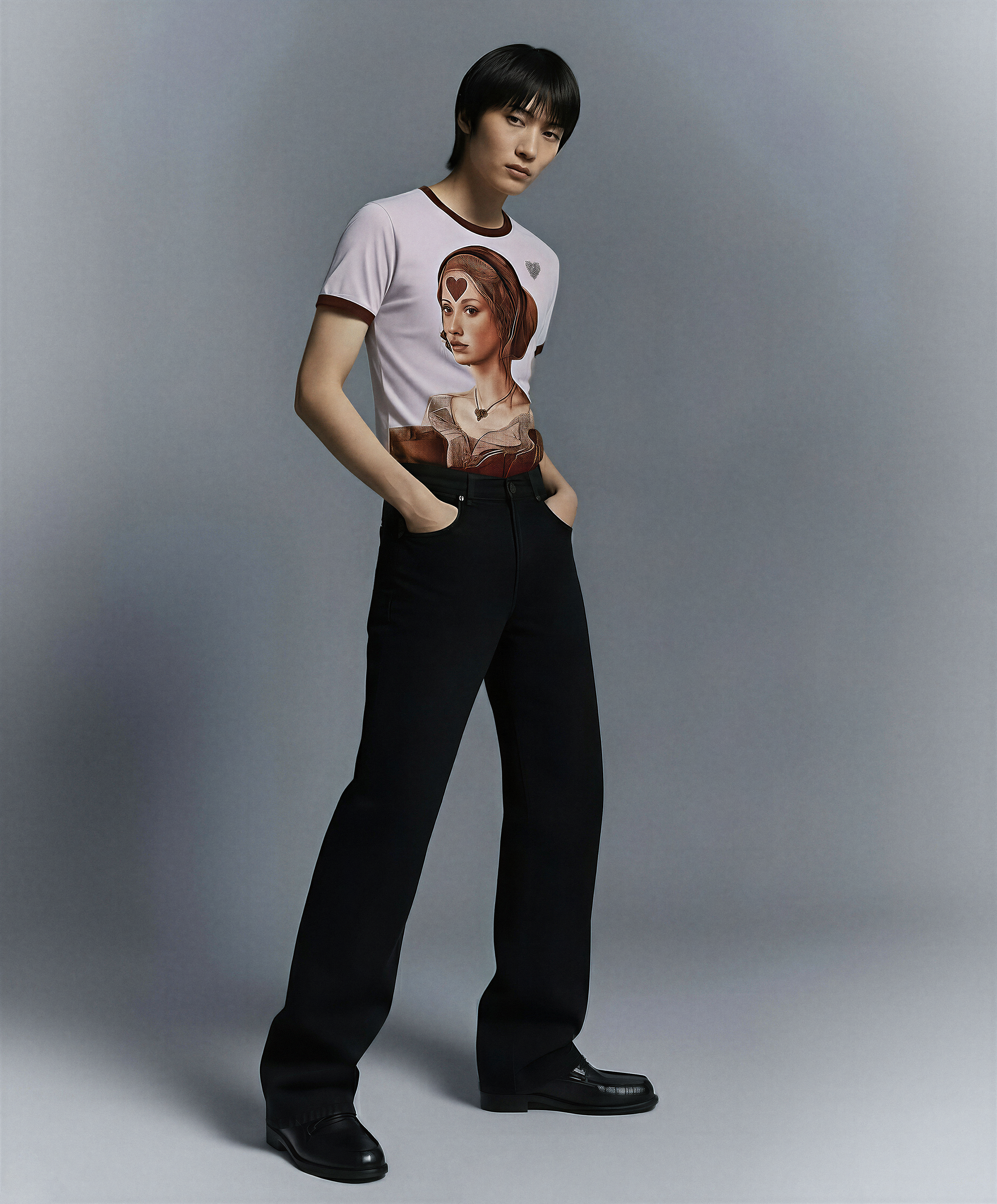 Fitted T-Shirt with Graphic Artwork