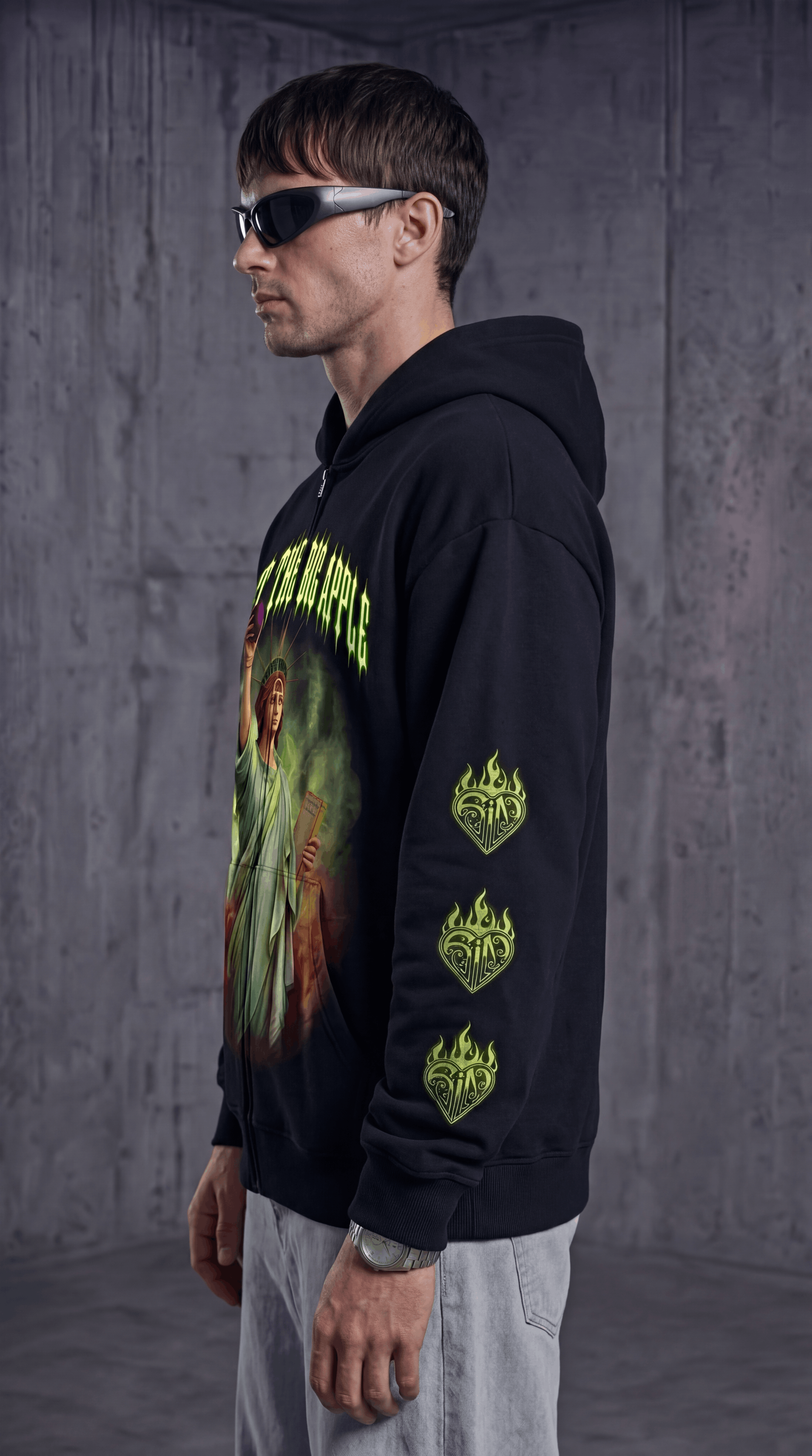 Heart the Big Apple BLACK Hoodie