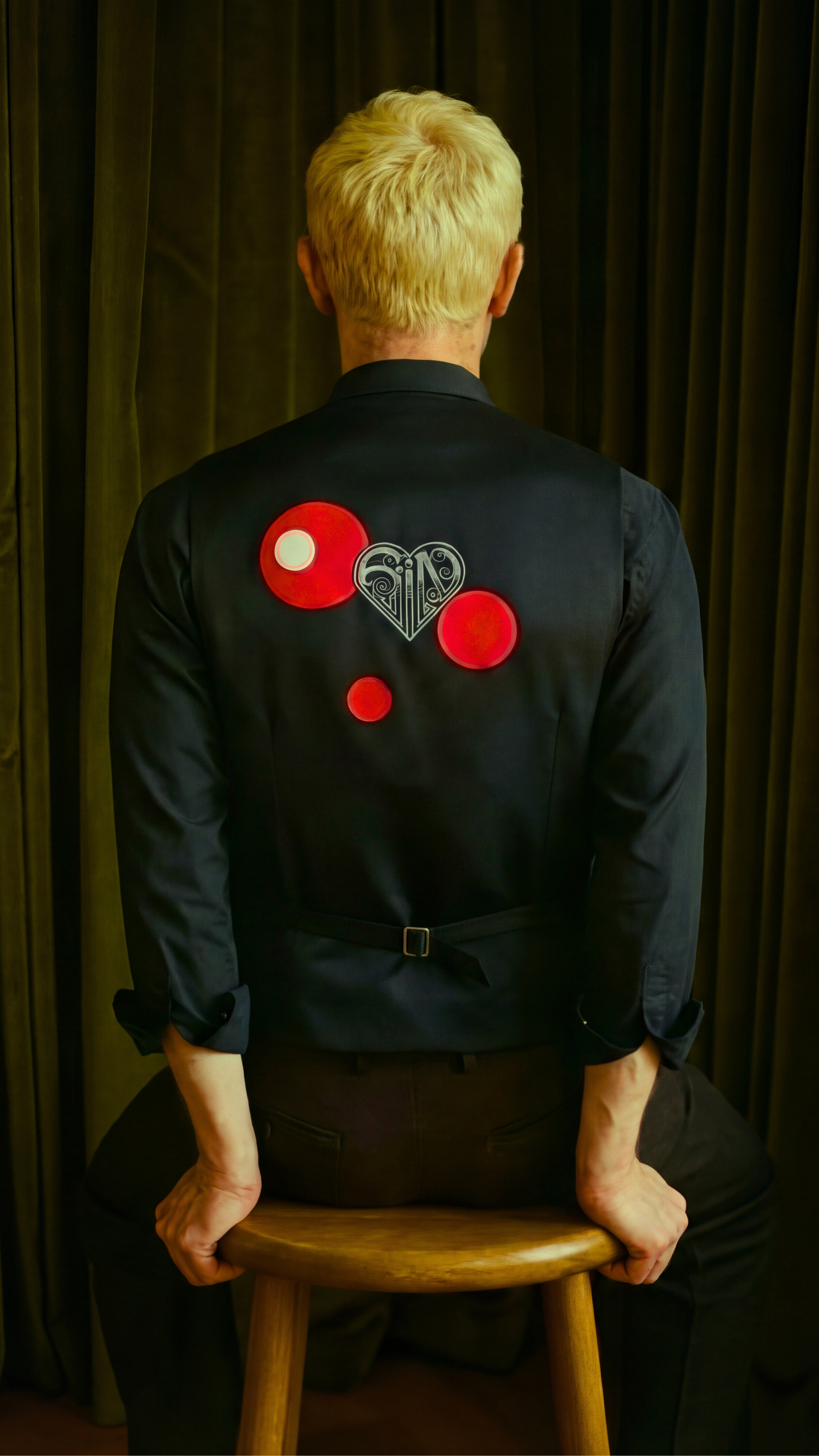 Pinstripe Graphic Vest