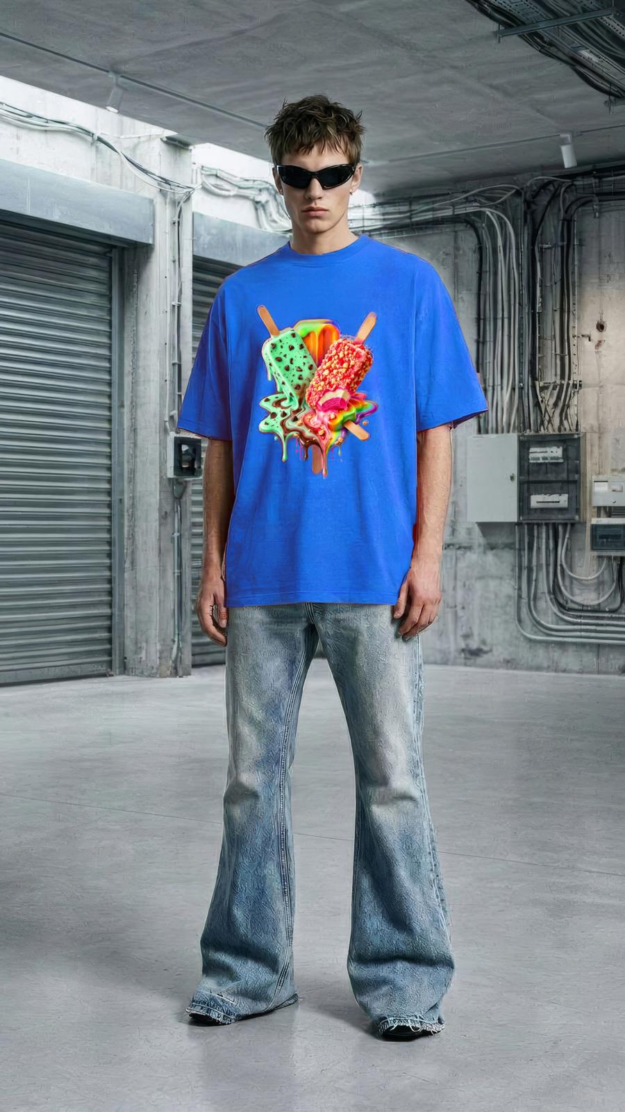 Unisex Summer Melt Graphic Tee Blue