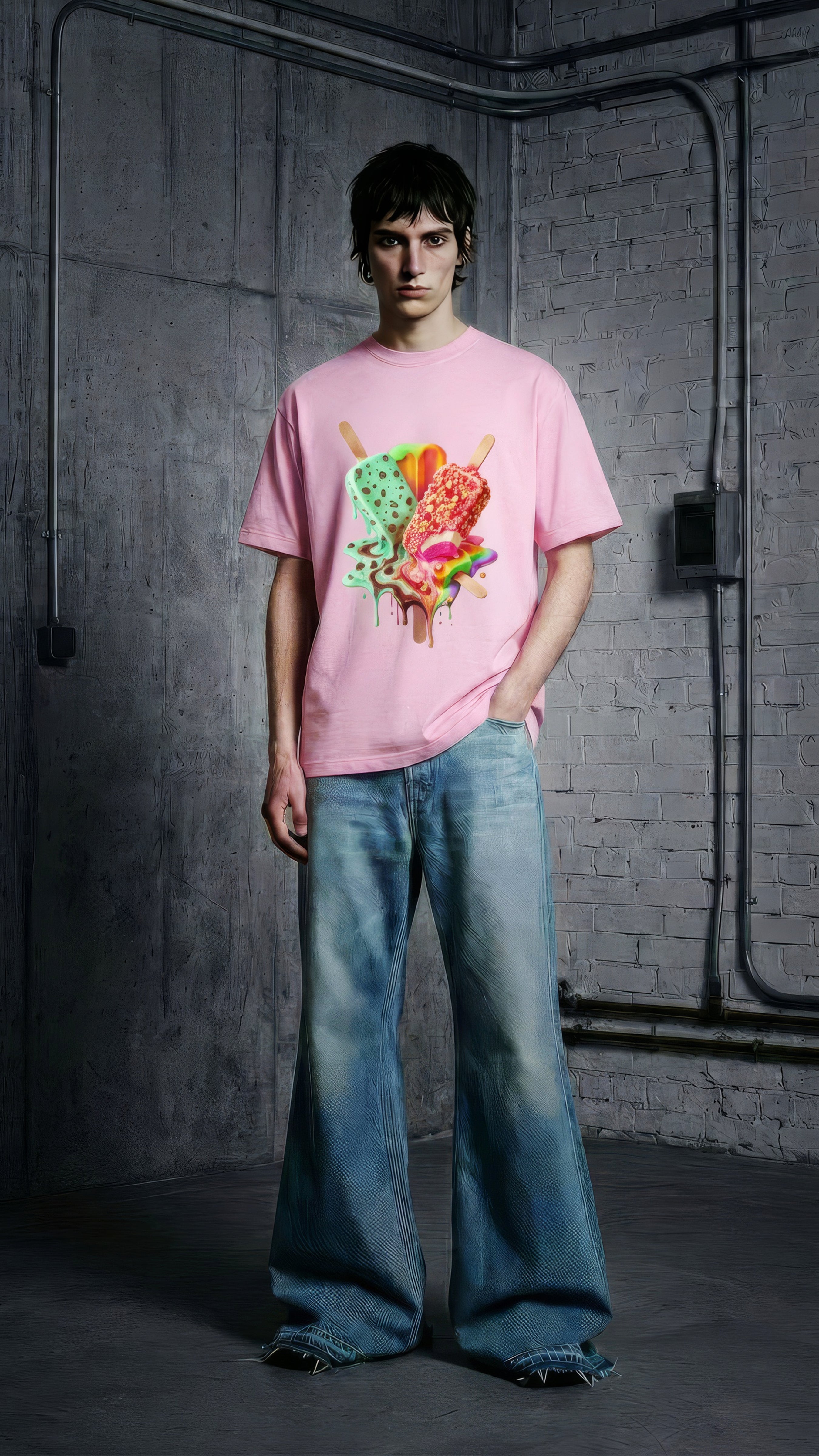 Unisex Summer Melt Graphic Tee Pink