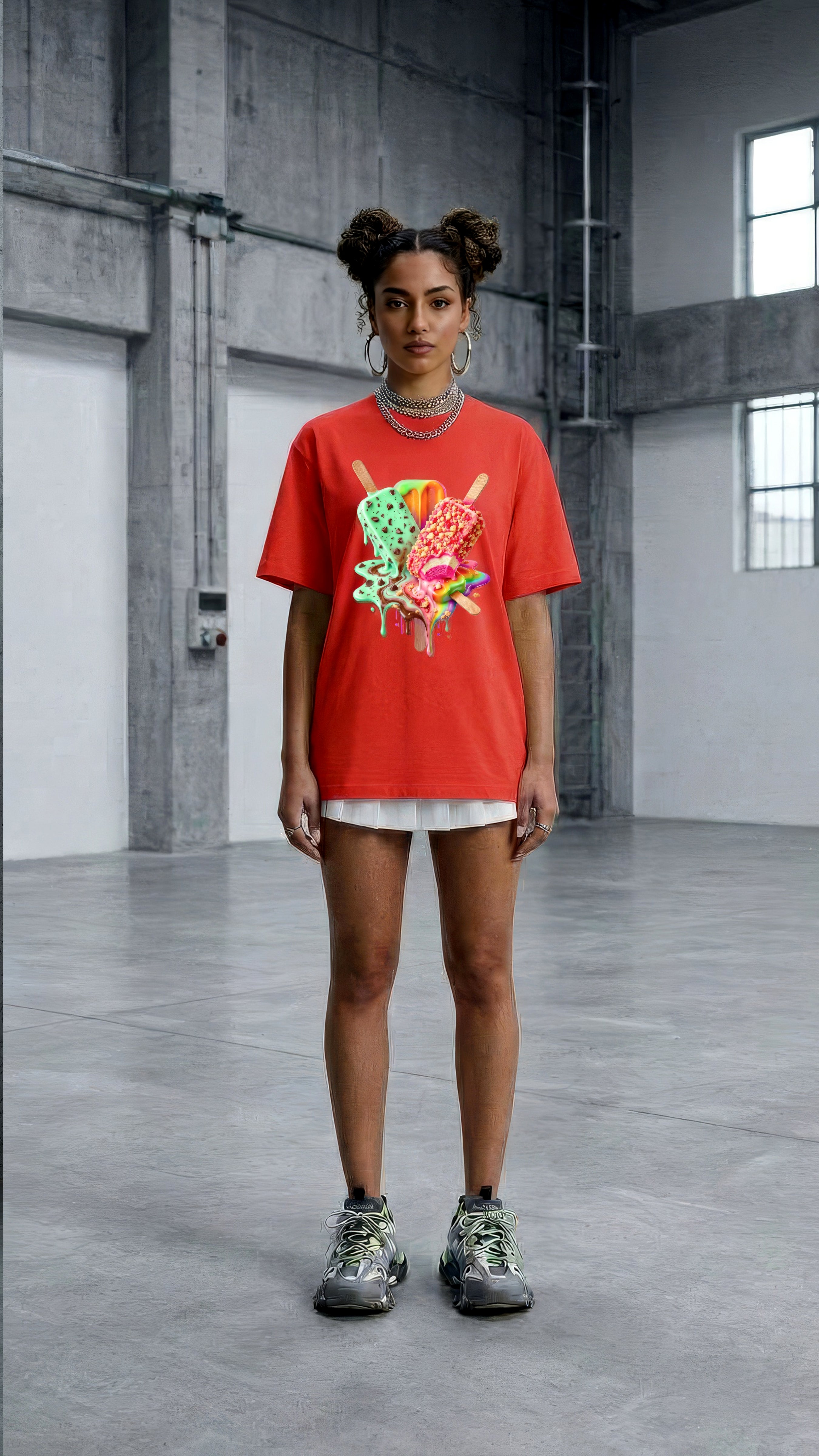Unisex Summer Melt Graphic Tee Red