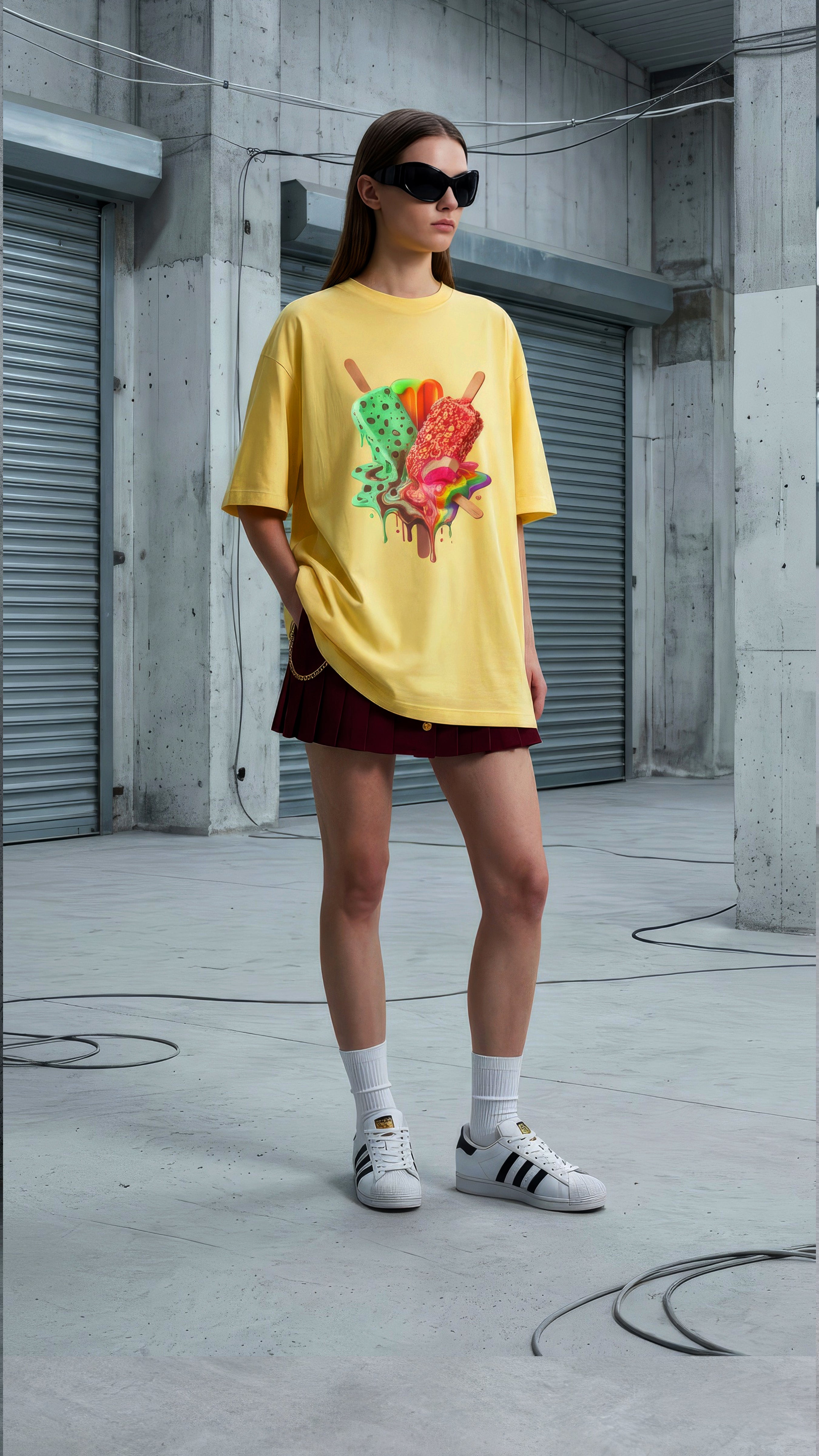 Unisex Summer Melt Graphic Tee Yellow