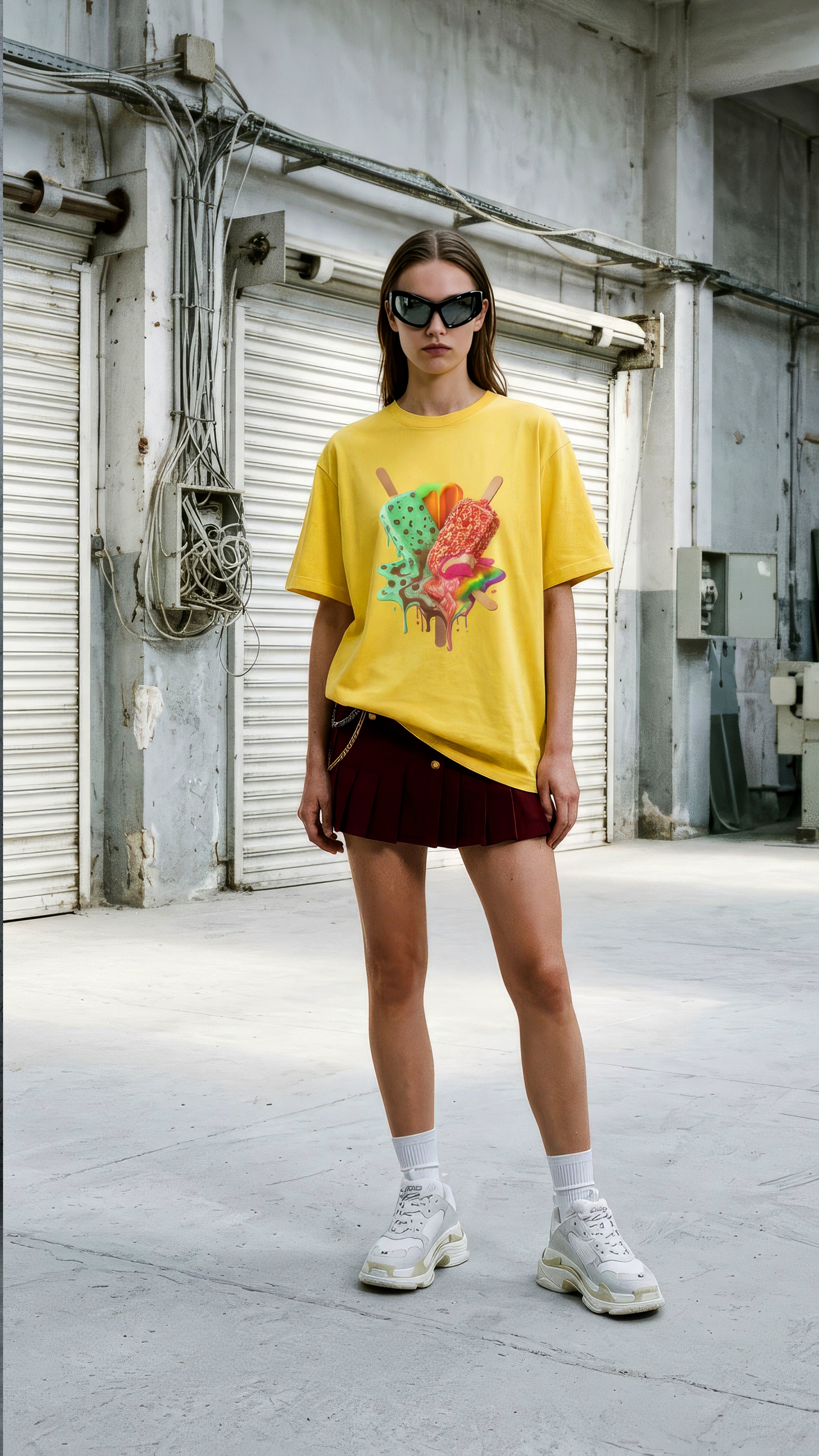 Unisex Summer Melt Graphic Tee Yellow
