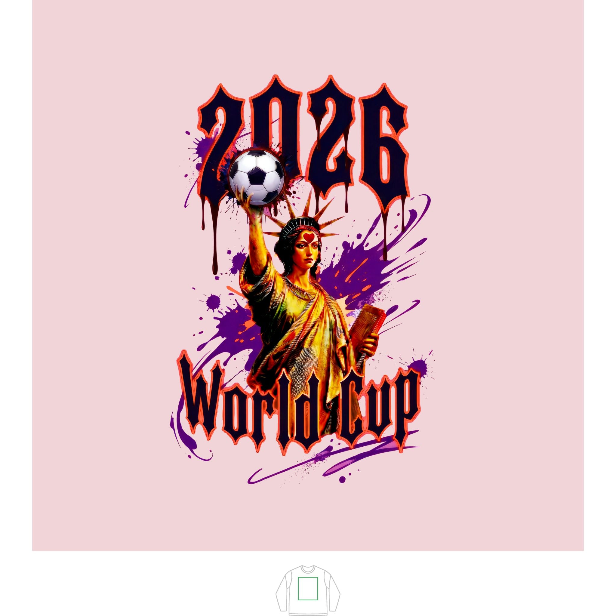 World Cup 2026 Big Apple Tee Pink Blossom