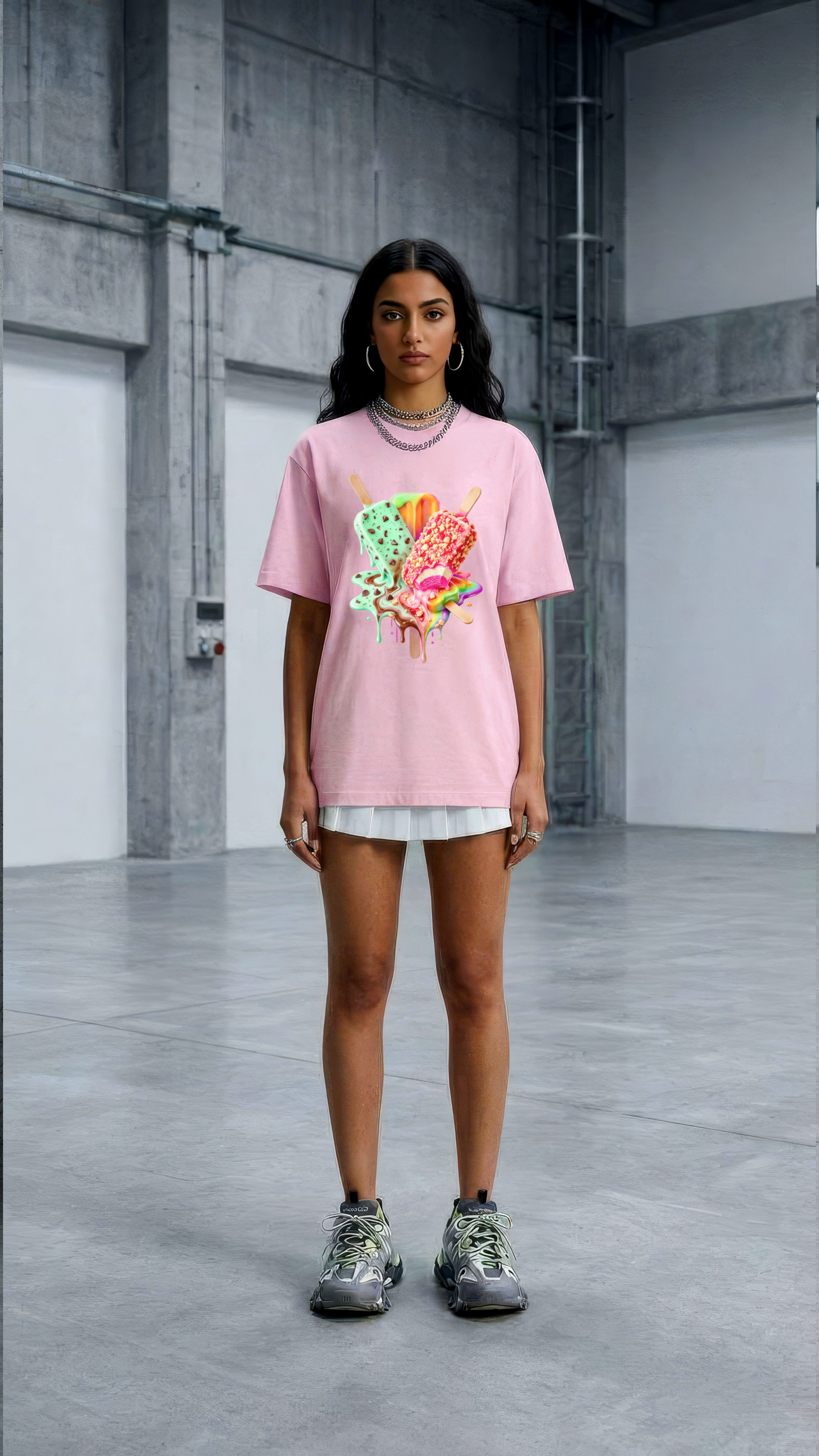 Unisex Summer Melt Graphic Tee Pink