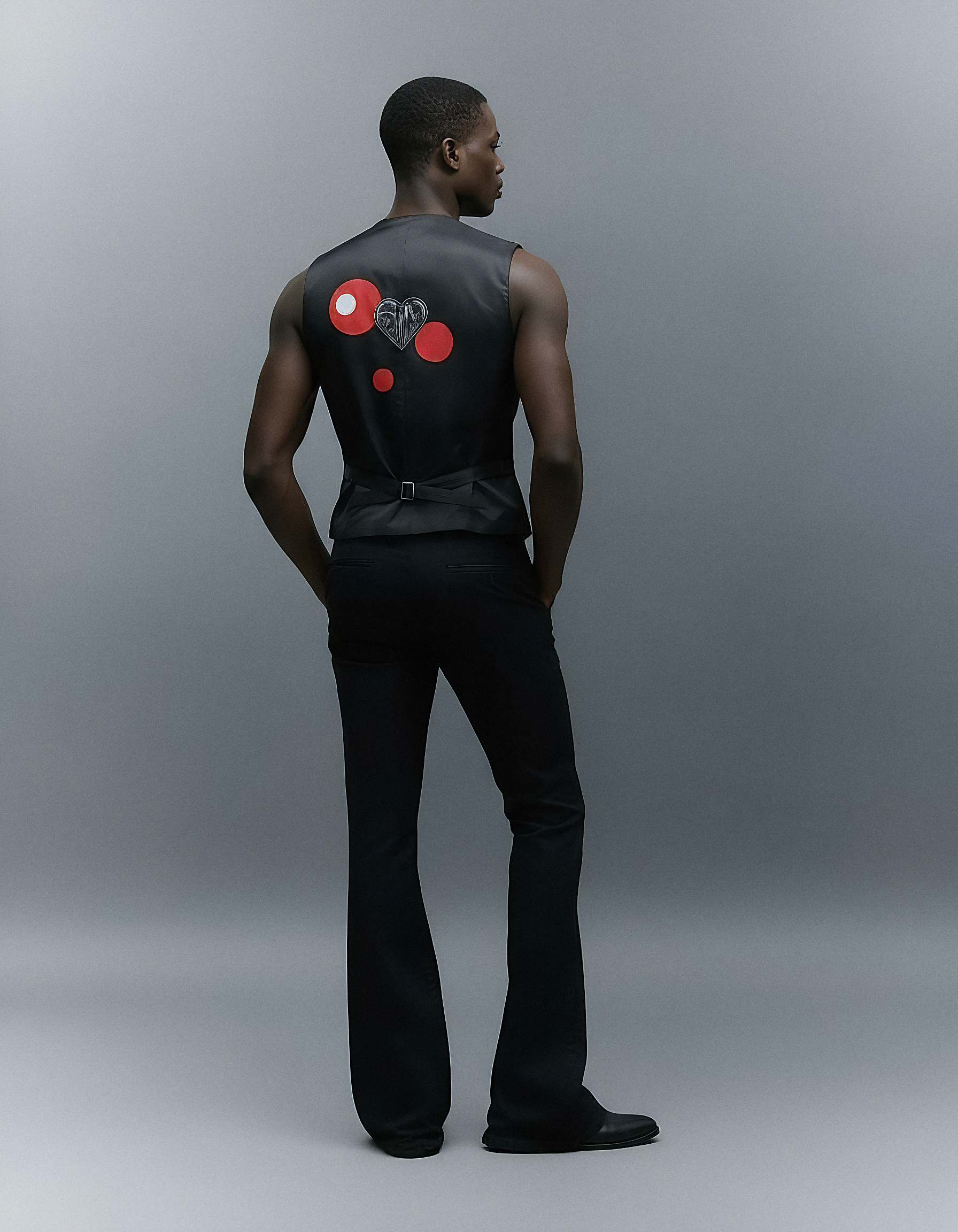 Pinstripe Graphic Vest