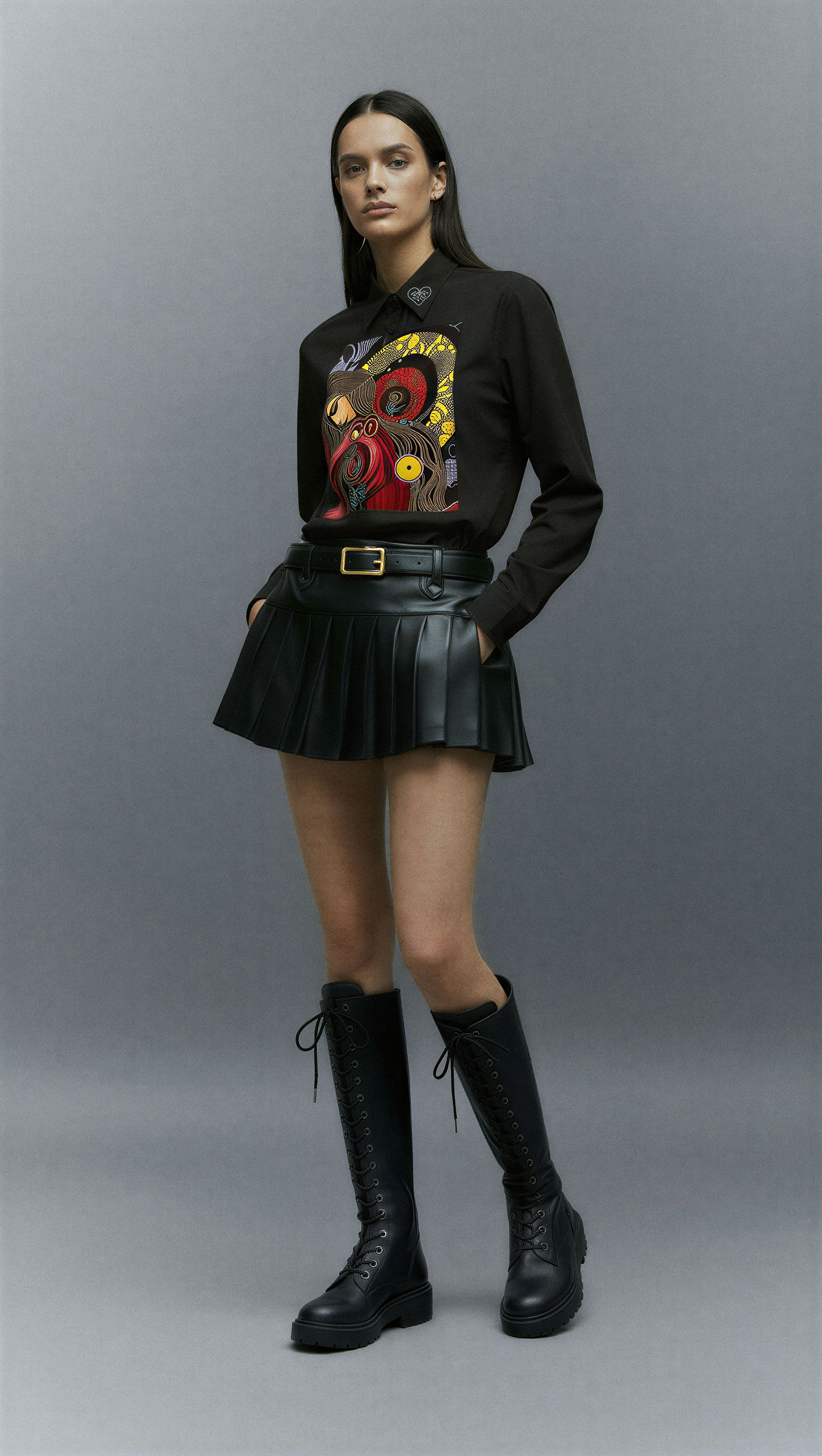 Pleated Leather Mini Skirt (LIMITED EDITION-PREORDER NOW)