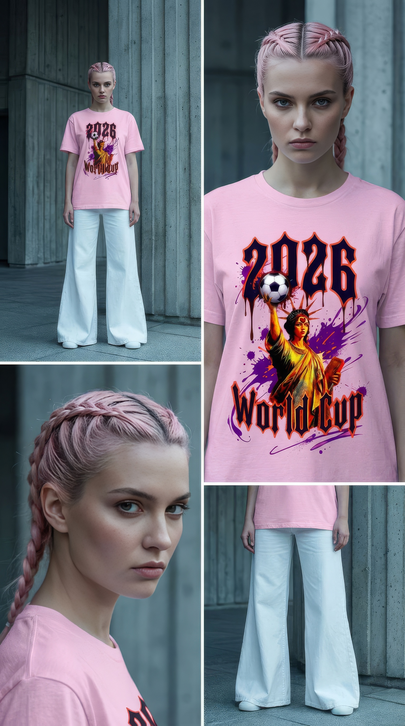 World Cup 2026 Big Apple Tee Pink Blossom