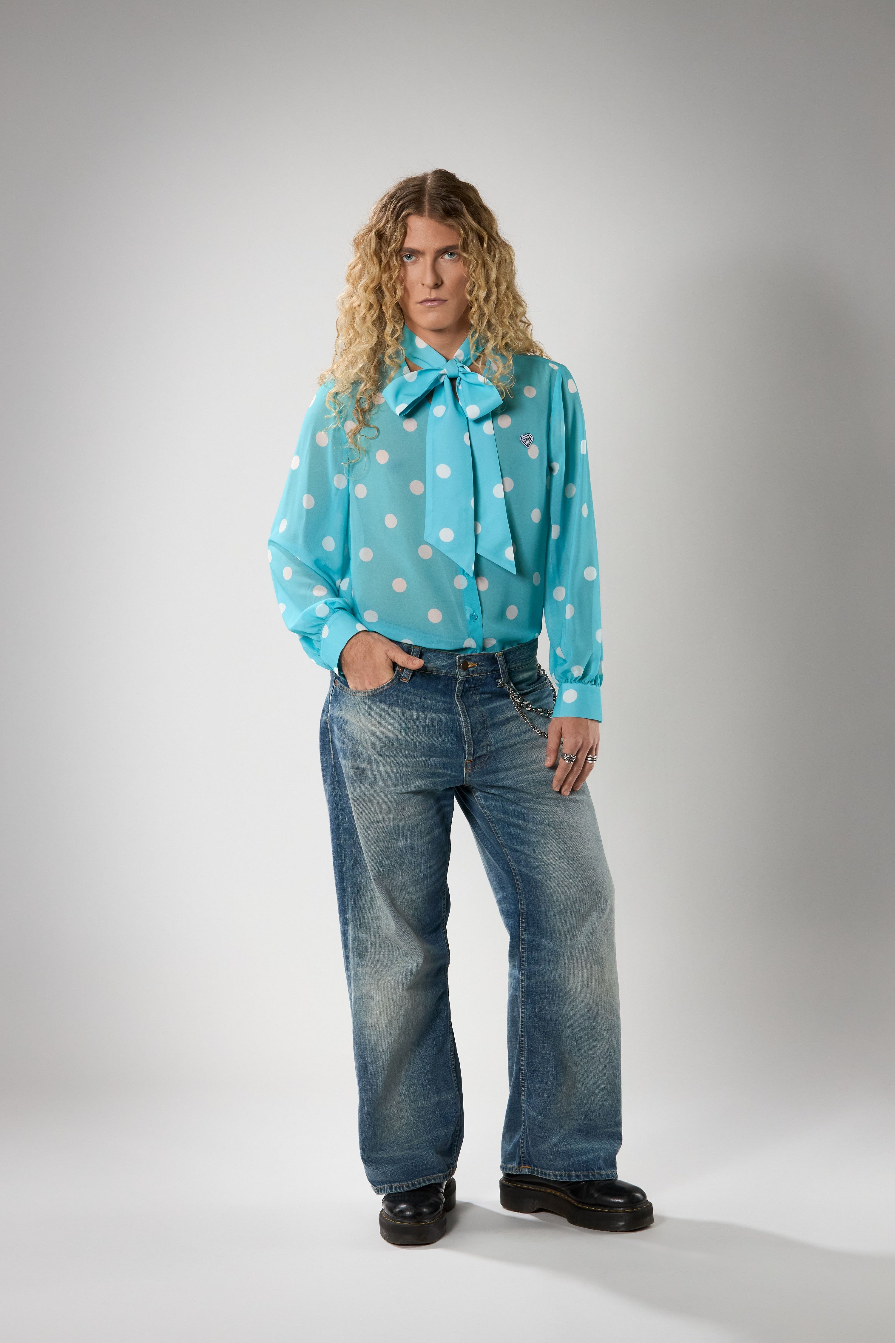 Sheer Polka Dot Blouse