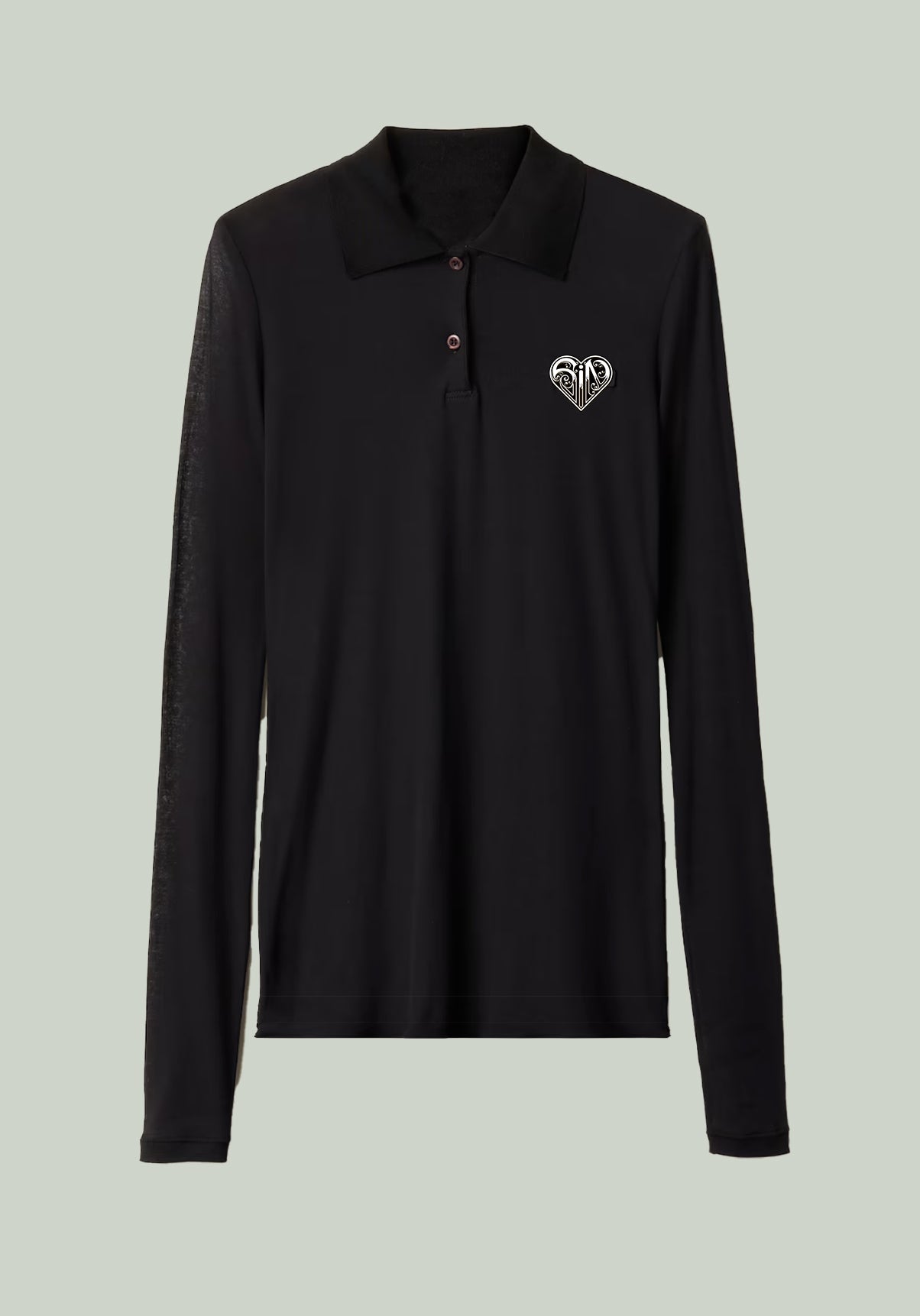 Black Fitted Long Sleeve Shirt